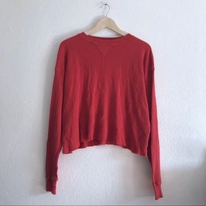Brandy Melville Laila Red thermal sweater